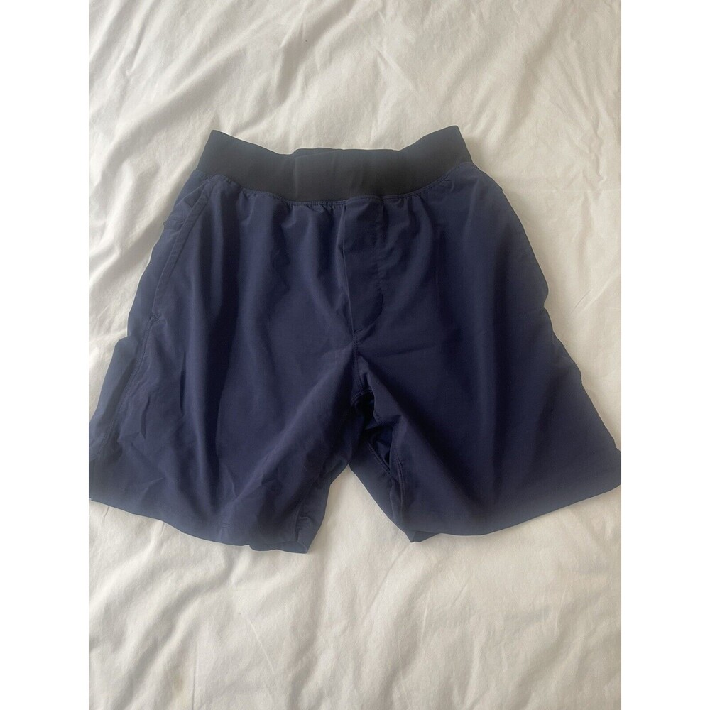 FABLETICS MENS FUNDAMENTAL LINED TRAINING SHORT 7" Ins Stretch Blue sz S Shorts